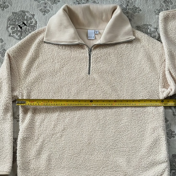 XL ELLE 1/4 Zip Women’s Cream Fleece Pullover - Picture 6 of 11